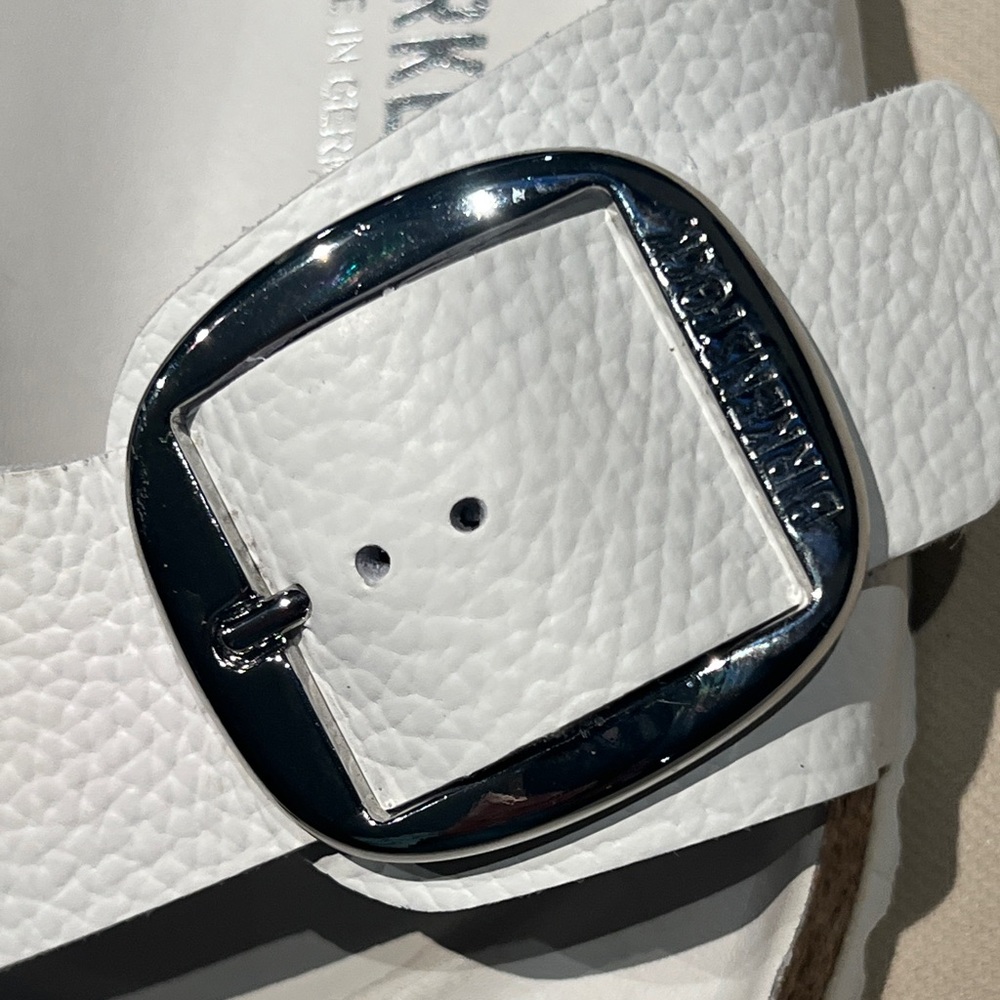 Birkenstock White Buckle Sandals - Picture 3 of 4
